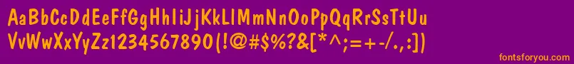 JargonSsi Font – Orange Fonts on Purple Background