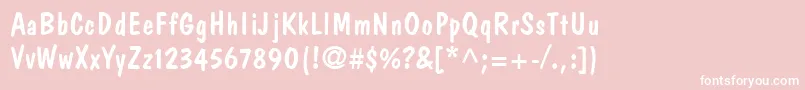 JargonSsi Font – White Fonts on Pink Background