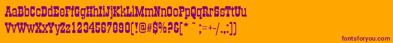 Oldtownext Font – Purple Fonts on Orange Background