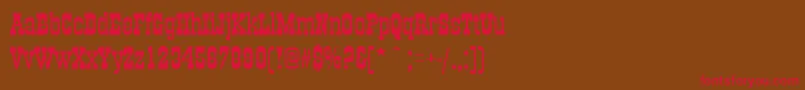 Oldtownext Font – Red Fonts on Brown Background