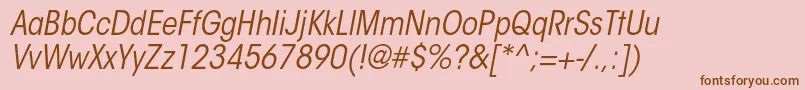 ItcavantgardestdBkcnobl Font – Brown Fonts on Pink Background