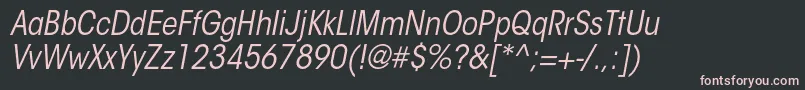 ItcavantgardestdBkcnobl Font – Pink Fonts on Black Background