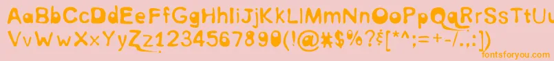 Internutr Font – Orange Fonts on Pink Background