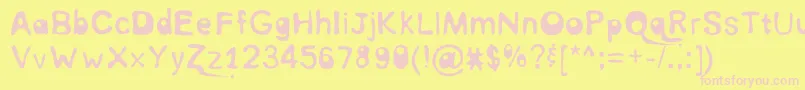 Internutr Font – Pink Fonts on Yellow Background