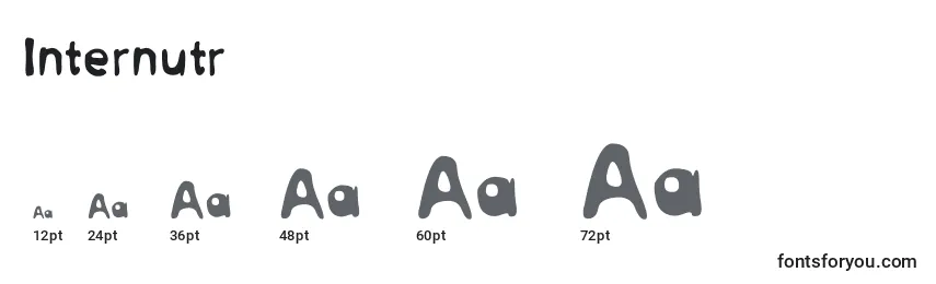 Internutr Font Sizes