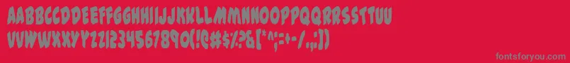 44c Font – Gray Fonts on Red Background