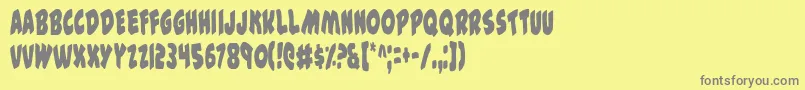 44c Font – Gray Fonts on Yellow Background