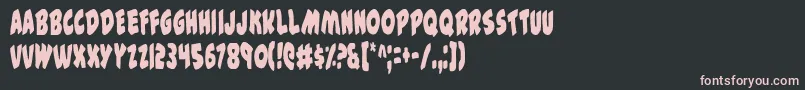 44c Font – Pink Fonts on Black Background