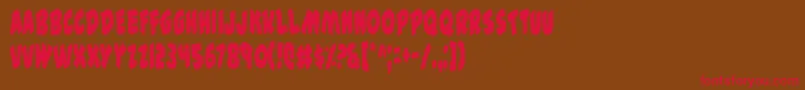 44c Font – Red Fonts on Brown Background