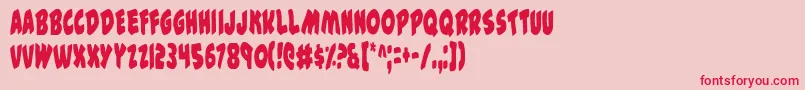 44c Font – Red Fonts on Pink Background