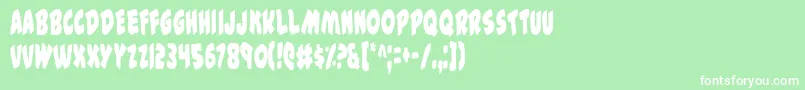 44c Font – White Fonts on Green Background