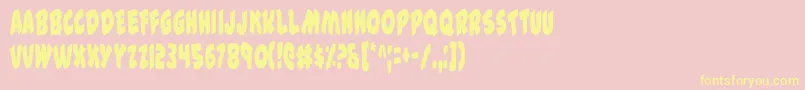 44c Font – Yellow Fonts on Pink Background