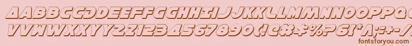 HanSoloShadowItalic Font – Brown Fonts on Pink Background