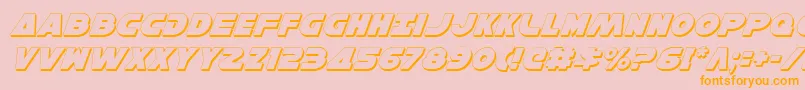 HanSoloShadowItalic Font – Orange Fonts on Pink Background