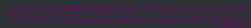 HanSoloShadowItalic Font – Purple Fonts on Black Background