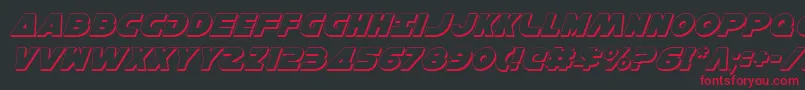 HanSoloShadowItalic Font – Red Fonts on Black Background