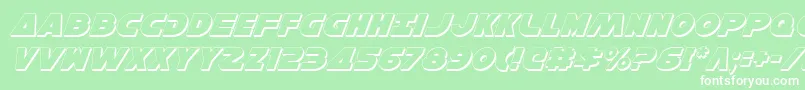 HanSoloShadowItalic Font – White Fonts on Green Background