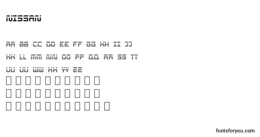 Nissanフォント–アルファベット、数字、特殊文字