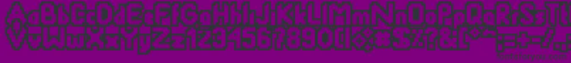 Smackyformulaout-fontti – mustat fontit violetilla taustalla