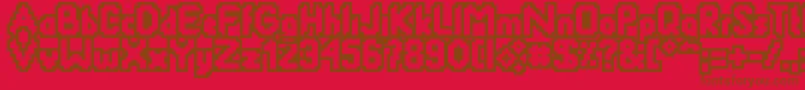 Smackyformulaout Font – Brown Fonts on Red Background