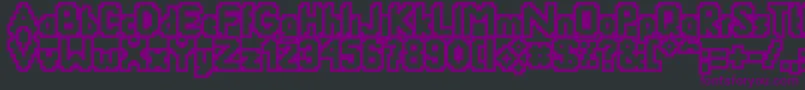 Smackyformulaout Font – Purple Fonts on Black Background