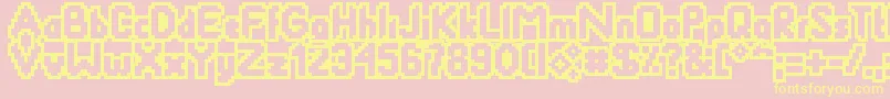 Smackyformulaout Font – Yellow Fonts on Pink Background