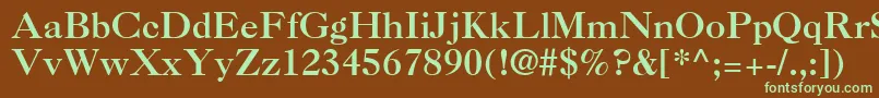 Caslon3LtRoman Font – Green Fonts on Brown Background