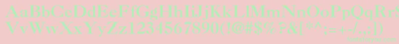 Caslon3LtRoman Font – Green Fonts on Pink Background