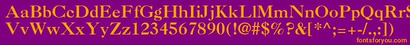 Caslon3LtRoman Font – Orange Fonts on Purple Background