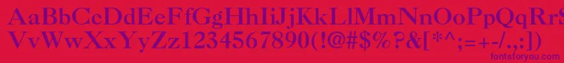 Шрифт Caslon3LtRoman – фиолетовые шрифты на красном фоне