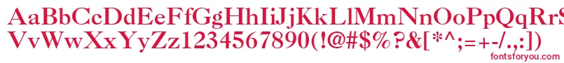 Шрифт Caslon3LtRoman – красные шрифты на белом фоне