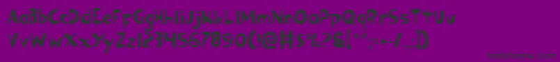フォントOzymandias – 紫の背景に黒い文字
