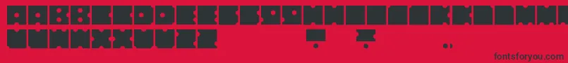 フォントNodiceRegular – 赤い背景に黒い文字
