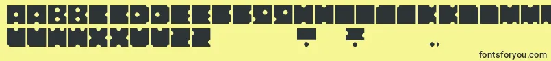 NodiceRegular Font – Black Fonts on Yellow Background