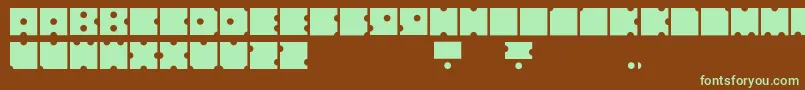Шрифт NodiceRegular – зелёные шрифты на коричневом фоне