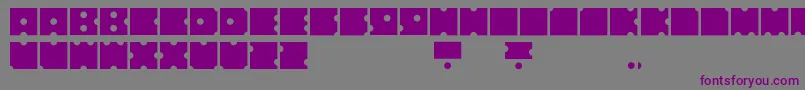 Czcionka NodiceRegular – fioletowe czcionki na szarym tle