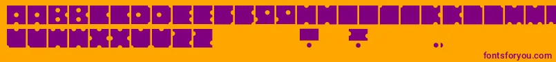 NodiceRegular Font – Purple Fonts on Orange Background