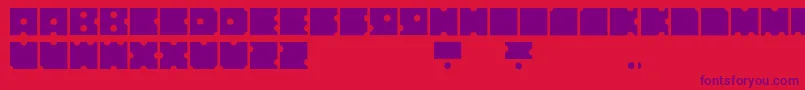 NodiceRegular Font – Purple Fonts on Red Background