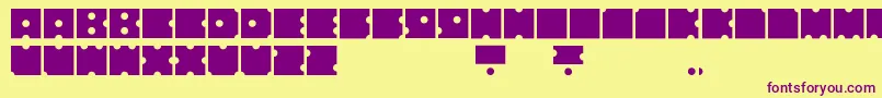 NodiceRegular Font – Purple Fonts on Yellow Background