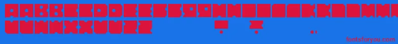 フォントNodiceRegular – 赤い文字の青い背景