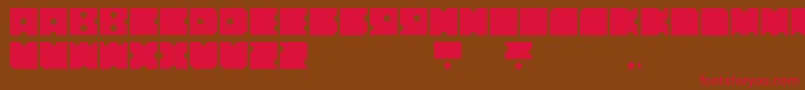 NodiceRegular Font – Red Fonts on Brown Background