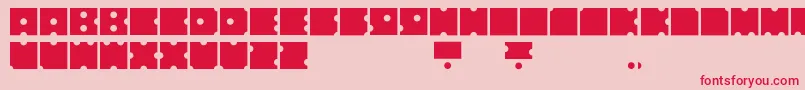 フォントNodiceRegular – ピンクの背景に赤い文字