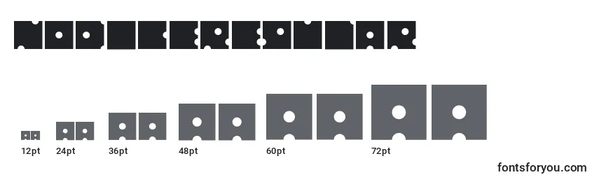 Размеры шрифта NodiceRegular