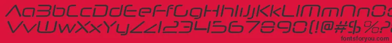 Police NeuropolnovargItalic – polices noires sur fond rouge