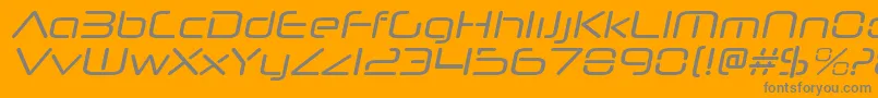 Fonte NeuropolnovargItalic – fontes cinzas em um fundo laranja