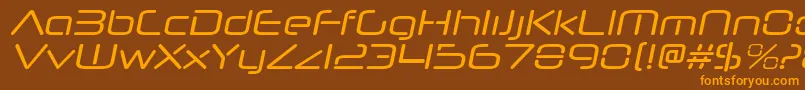 Шрифт NeuropolnovargItalic – оранжевые шрифты на коричневом фоне