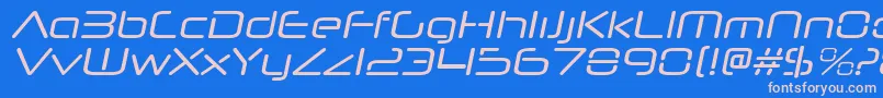 Шрифт NeuropolnovargItalic – розовые шрифты на синем фоне