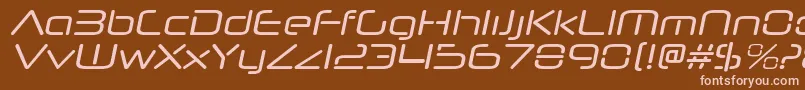 Шрифт NeuropolnovargItalic – розовые шрифты на коричневом фоне
