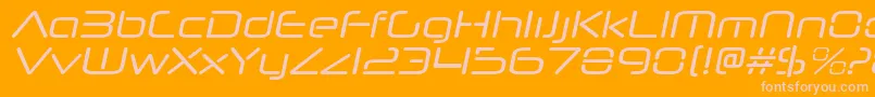 NeuropolnovargItalic Font – Pink Fonts on Orange Background