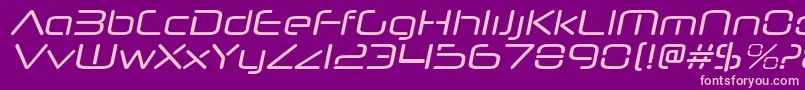 フォントNeuropolnovargItalic – 紫の背景にピンクのフォント